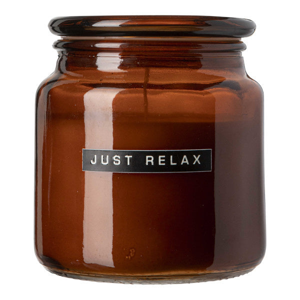Large Scented Candle Cedarwood 'Just Relax'