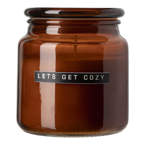 Large Scented Candle Cedarwood 'Let's Get Cozy'